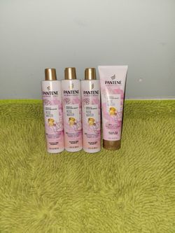 3 Shampoo 9.6oz And 1 Conditioner 8oz Pantene Nutrient Blends Rose Water