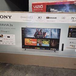 MV 75” Sony smart 4k Bravia 2 tv 