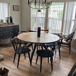 Round Dinette Set With Six Chairs