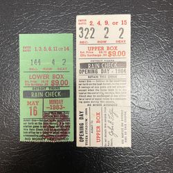 1984 Tigers Opening Day Ticket