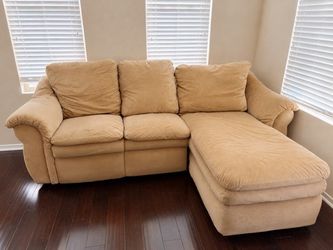 Beige Sectional Couch with Chaise - Fair