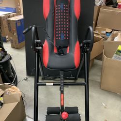 Health Gear ITM5500 Advanced Technology Inversion Table With Vibro Massage & Heat - Heavy Duty up to 300 lbs., Black/Red