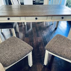 Ashley Farmhouse Kitchen table w/ 6 chairs