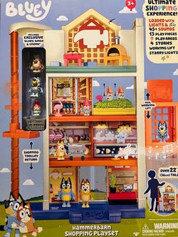 Bluey Hammerbarn Shopping playset 4 levels