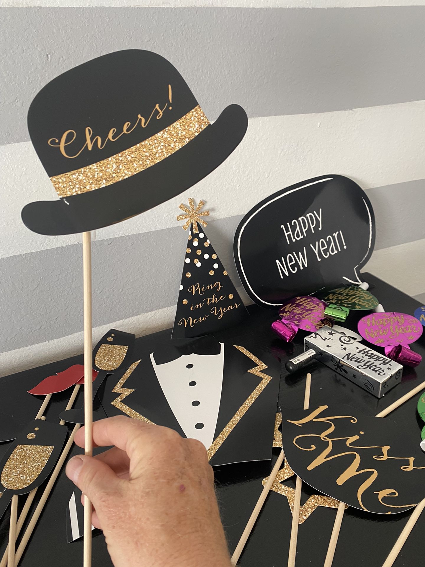 New Years Photo Booth Props Set