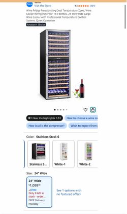 Brand New Dual Zone Wine Cooler – 154 Bottle Capacity