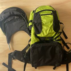 Hiking backpack with child carrier