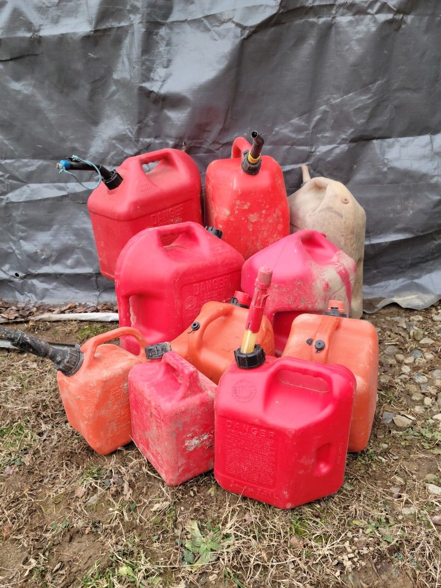Gas Cans Lot Of 10