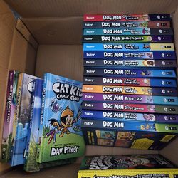 19 books  Dav Pilkey Dogman and Catkid comic club