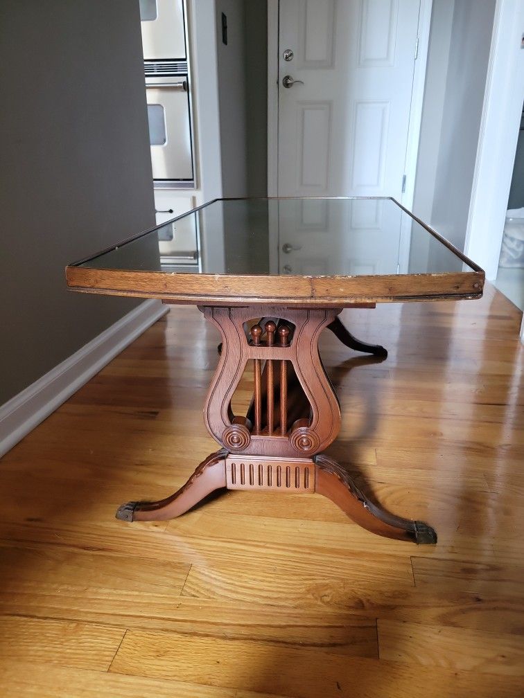 Antique Mersman Harp Table ๐ผ Mahogany