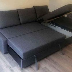 Free Delivery  & Assembly - Gray IKEA Friheten Sectional Couch with Storage