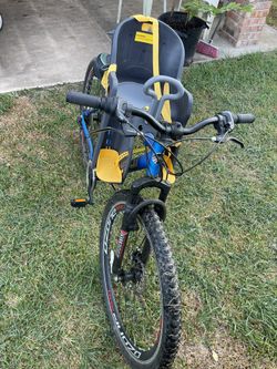 Mountain Bike Fragment Ozone 500 Blue 29in 21 Speed With Kid Seat