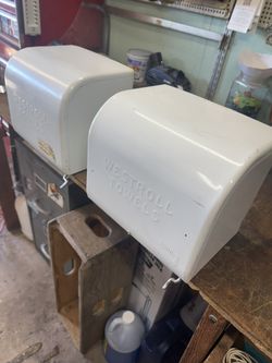 Vintage Paper Towel And Soap Dispenser 