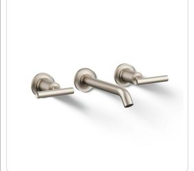 Kohler purish 8" 2-handle low-arc wall mount batroom faucet