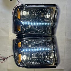 Ford F250/F350/F450/F550 LED Strip Headlight Year 2005-2007