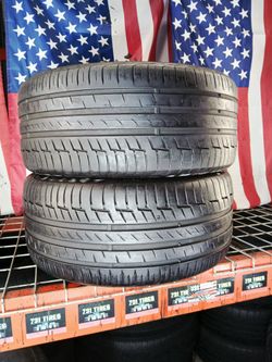 ✅ 2 NICE USED TIRES 245/40ZR18 CONTINENTAL CONTISPORTCONTACT USED TIRES 245 40 18