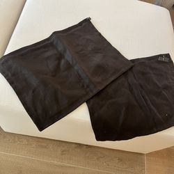 Brand New Restoration Hardware Dark Brown Lumbar Pillows Set Of 2