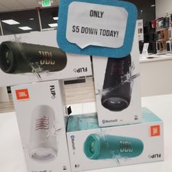 JBL Flip 6 Bluetooth Speakers New  - Pay $1 DOWN AVAILABLE - NO CREDIT NEEDED