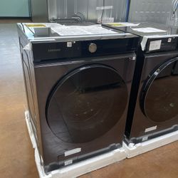 Samsung washing machine front loading 27 inch wide black stainless steel