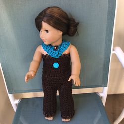 Crochet American girl doll jumpsuit 🌹🌹