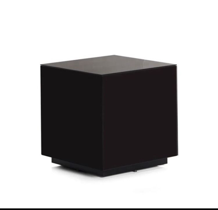 Black Glass End Table