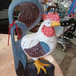 Carved Wood Chicken 