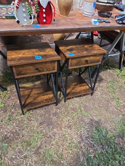 Rustic Sidetables x2