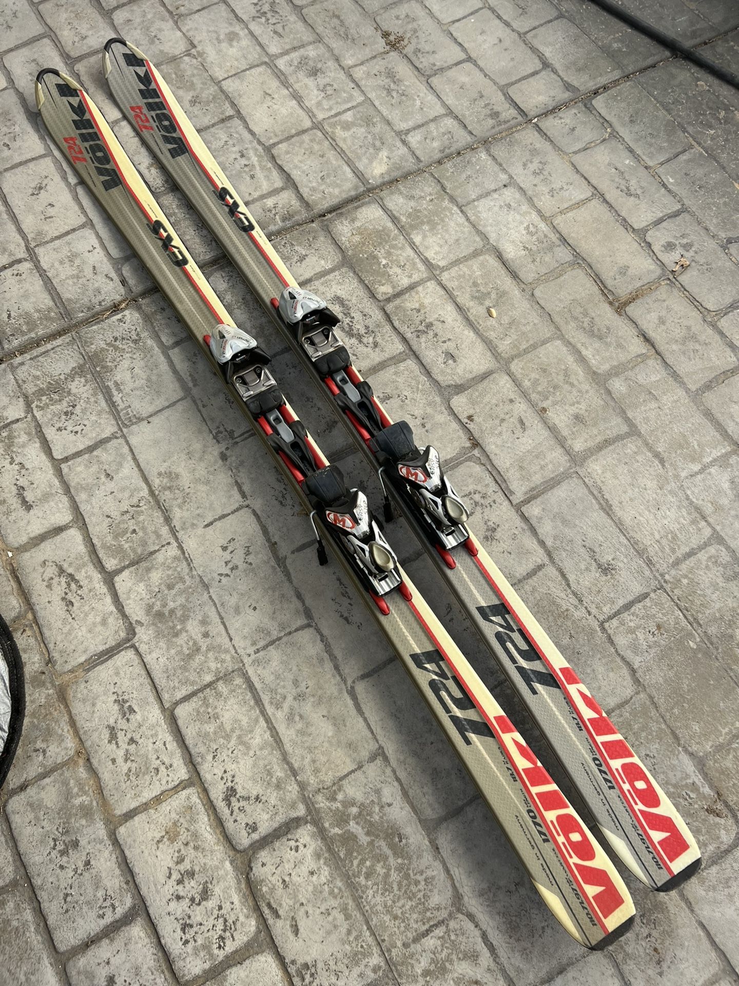 Volkl 724 EXS GAMMA all mtn Snow skis 177 w/ Marker Motion adjust bindings~