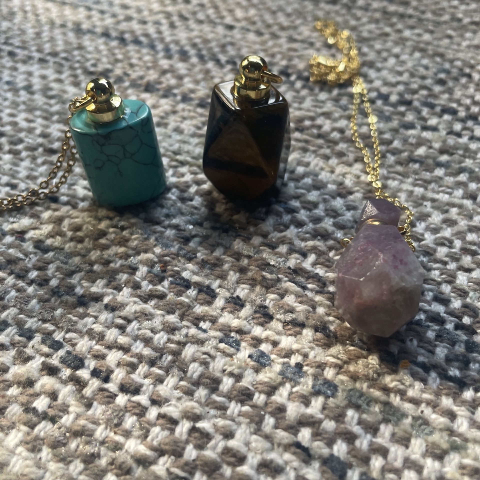 Essential Oil Necklaces Amethyst, Tigers Eye, Turquoise