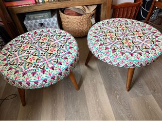 Selling two beautiful round  stools
