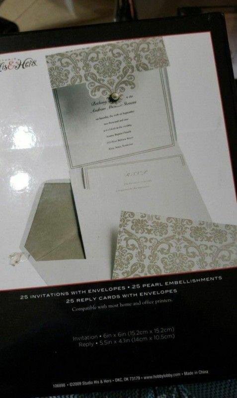 50 Blank Wedding Invitations
