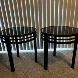 Glass Top End Tables 