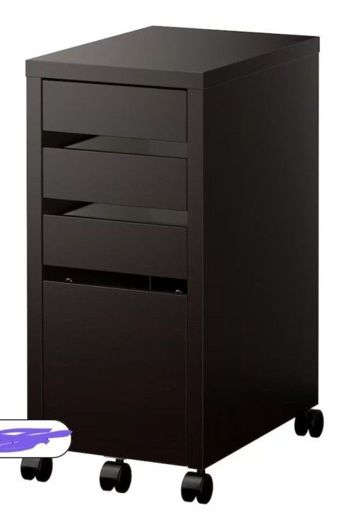 IKEA Micke Storage/File Cabinet, black/brown