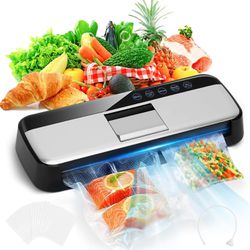 One-Touch Full Automatic Vacuum Sealer Machine,Food Vacuum Sealer with Double Motors, 7MM Heating wire, Touch Screen & Moist/Dry Food Preservation Mod