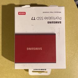 Samsung T7 500GB Portable External SSD - Red (MU-PC500R/AM)