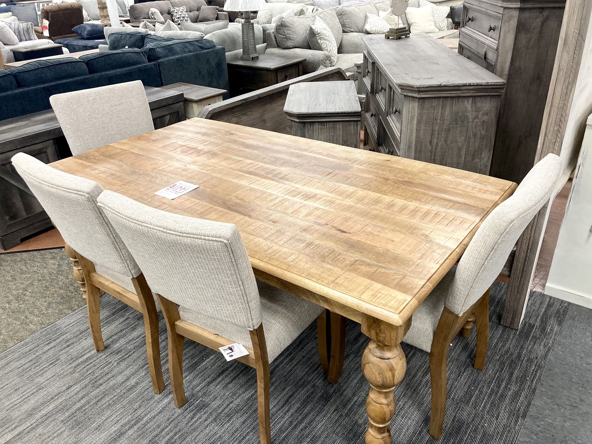 New Table & 4 Chairs — SOLID WOOD