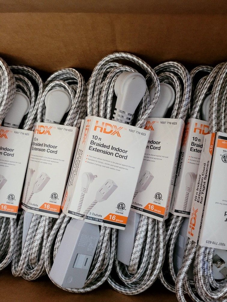 HDX 10ft Braided Indoor Extension Cord