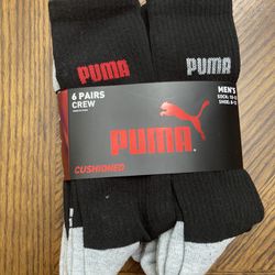New puma men’s crew socks 6 pairs 