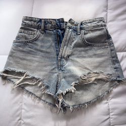 Zara Blue Denim Shorts