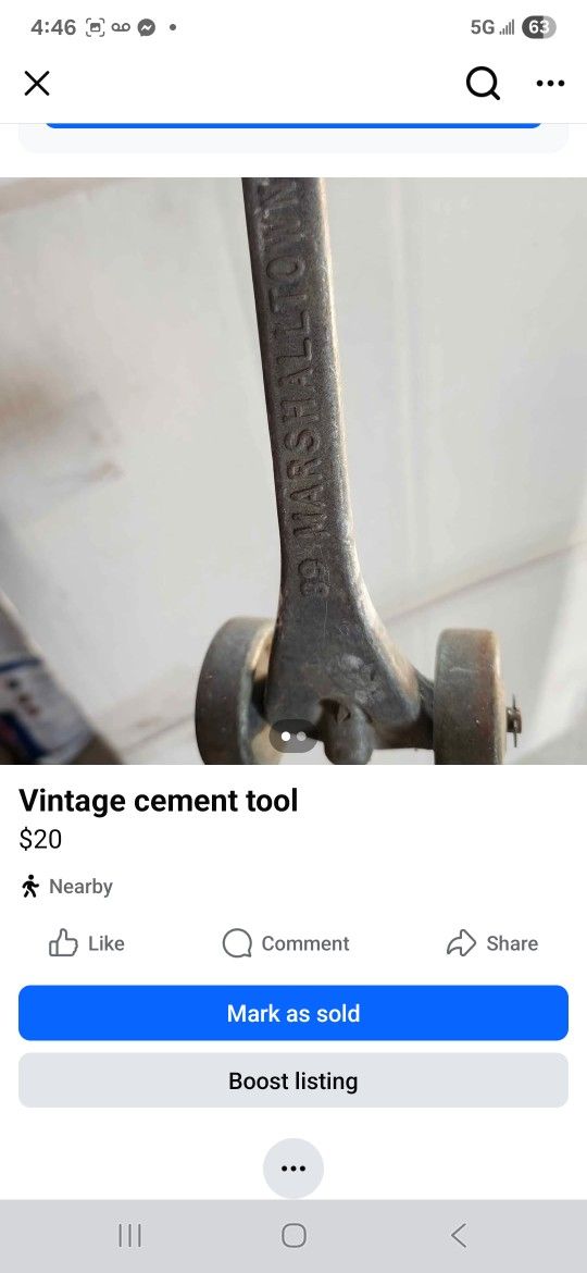 Vintage Cement Tool