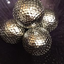 New beautiful Home Decor, silver color balls, three for $20( lowest price)