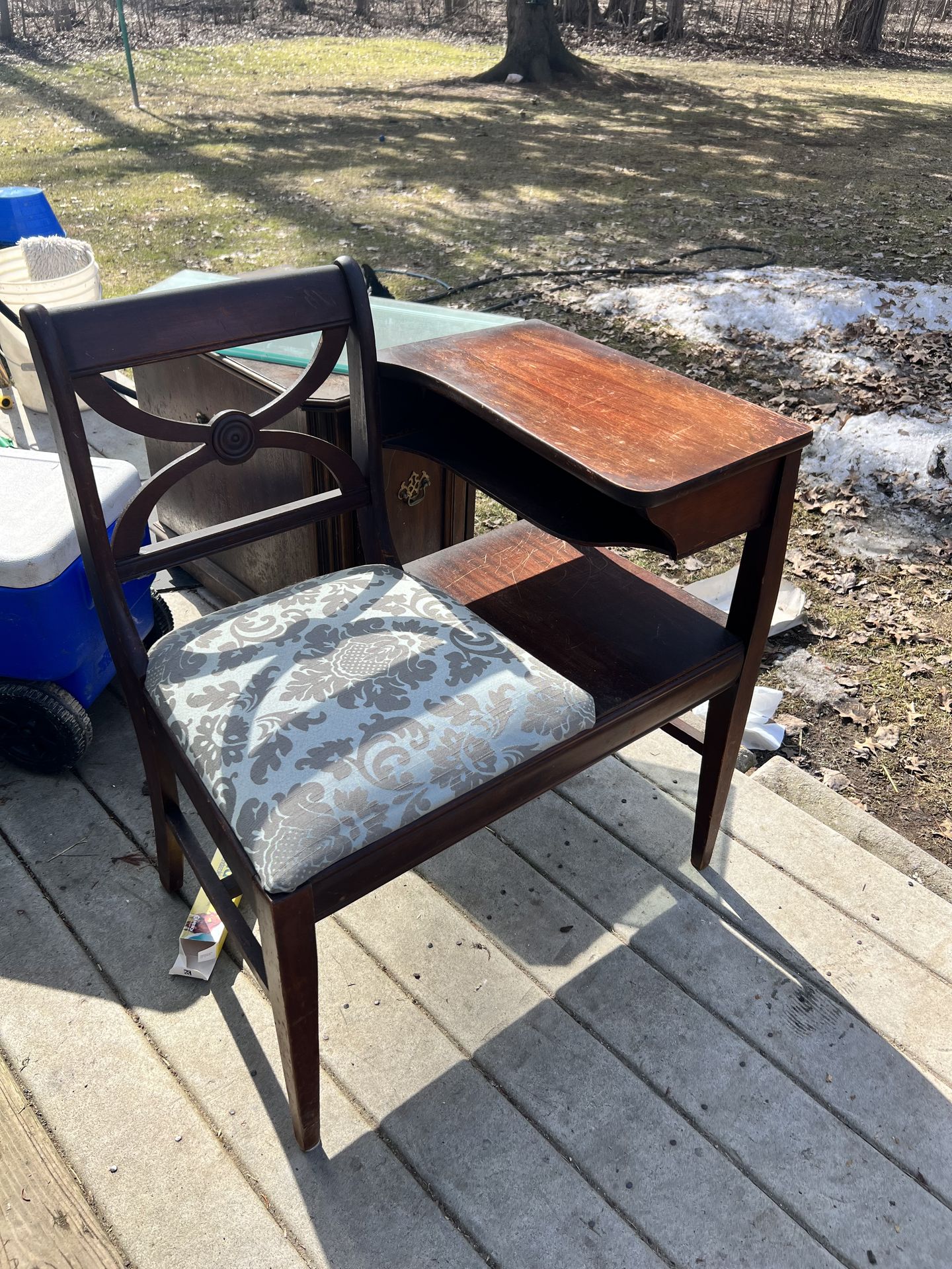 Antique phone chair