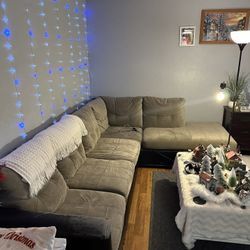 Huge Couch (Wear And Tear) Good lil Garage Set Up 