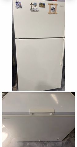 Freezer and refrigerator ( 2 appliances)