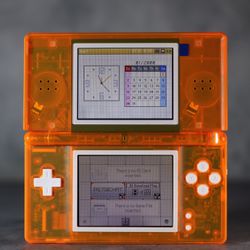 Nintendo DS Lite Custom Creamsicle Orange Shell with White Buttons and White Led 