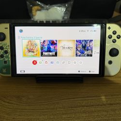 USED Nintendo Switch Oled Tears Of The Kingdom with Pro Controller + 4 Games Optional