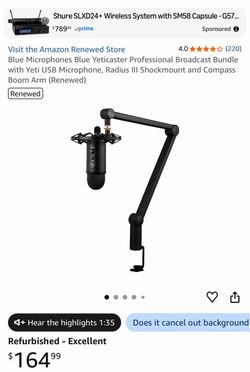 Blue Yeticaster USB Microphone Broadcast Bundle