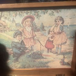 Wooden puzzle box antique collectible