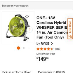 Aircannon Fan Used Twice 