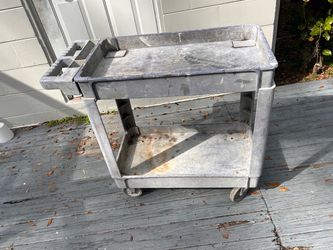 Plastic Push Utility Cart Heavy Duty Industrial